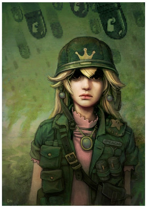 princess peach and bullet bill (mario) drawn by ben_newman