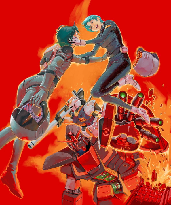 kamille bidan, gundam mk ii, four murasame, and psycho gundam (gundam and 1 more) drawn by oono_junji