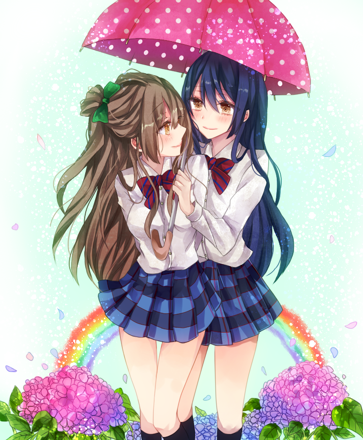 sonoda umi and minami kotori (love live! and 1 more) drawn by furukawa_kokoro