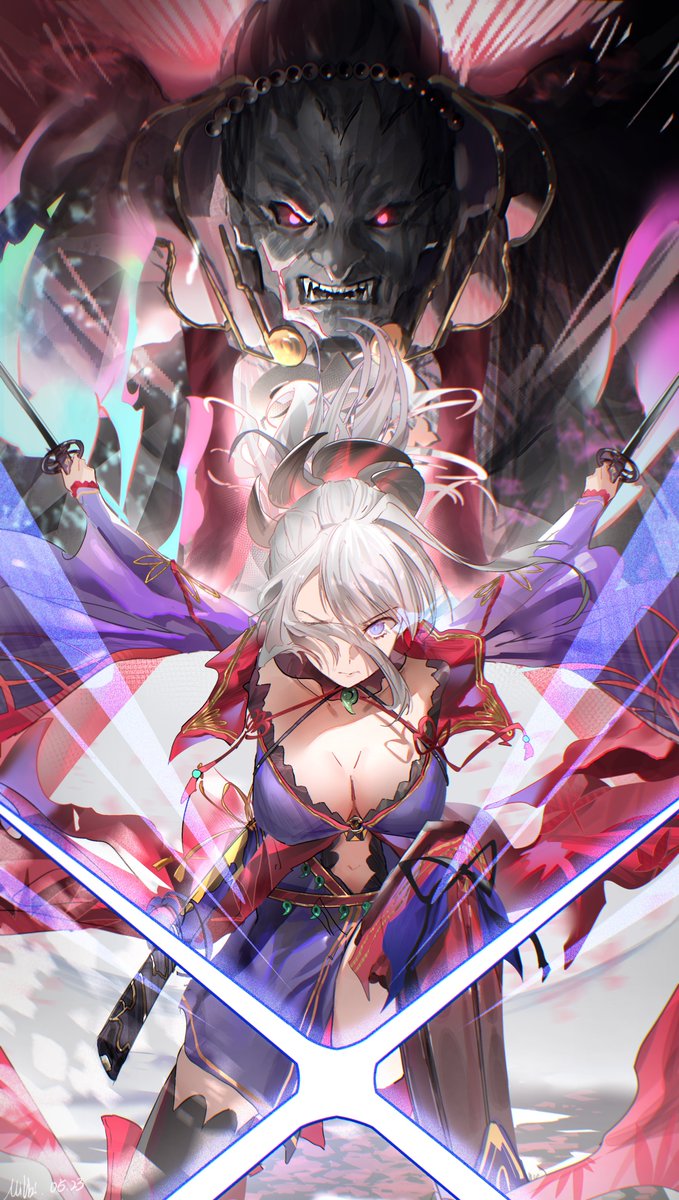 miyamoto musashi (fate and 1 more) drawn by milbi
