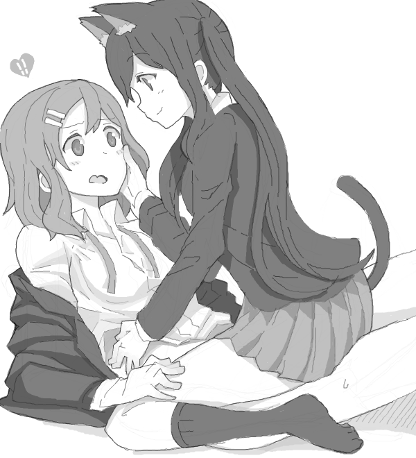 nakano azusa and hirasawa yui (k-on!) drawn by kuzu_kow