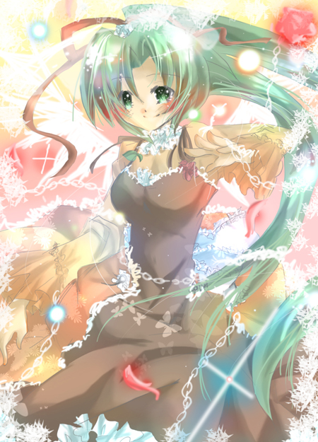 sonozaki mion (higurashi no naku koro ni) drawn by aquamarine