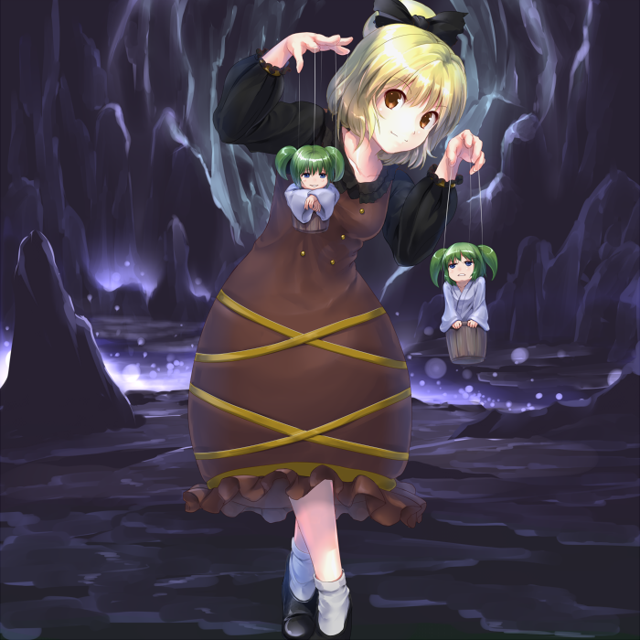 kurodani yamame and kisume (touhou) drawn by eno_(whiskeyne)