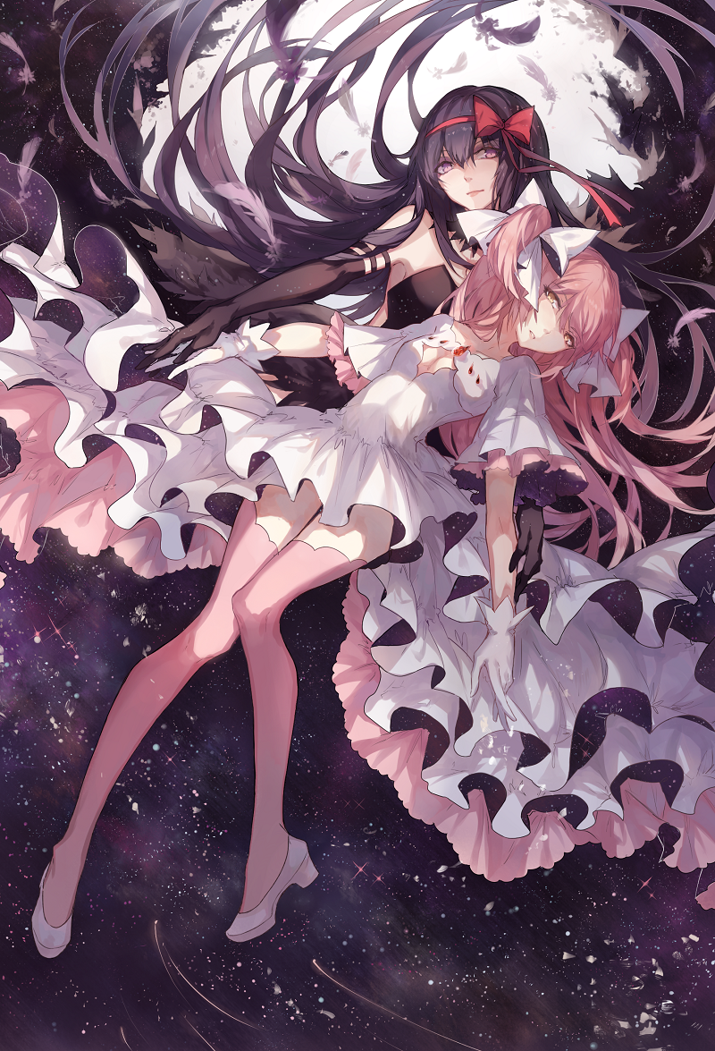 akemi homura, kaname madoka, ultimate madoka, and akuma homura (mahou shoujo madoka magica and 1 more) drawn by kaneblob