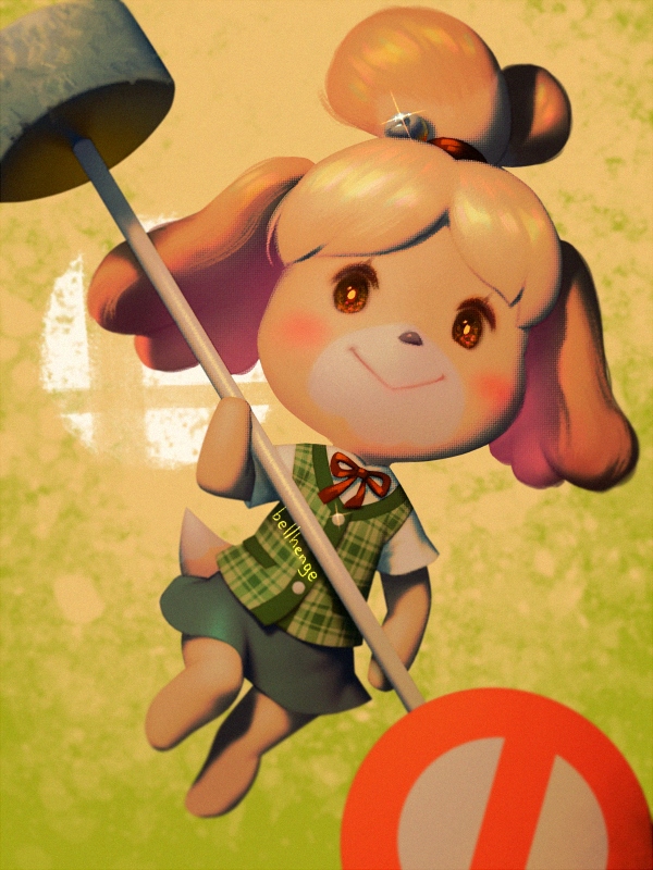isabelle (super smash bros. and 1 more) drawn by bellhenge