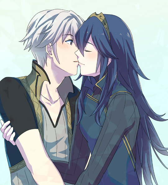 lucina and male robin (fire emblem and 1 more) drawn by ameno_(a_meno0)