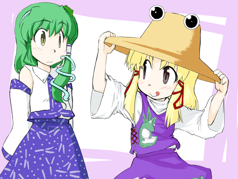 kochiya sanae and moriya suwako (touhou) drawn by masu_gitsune