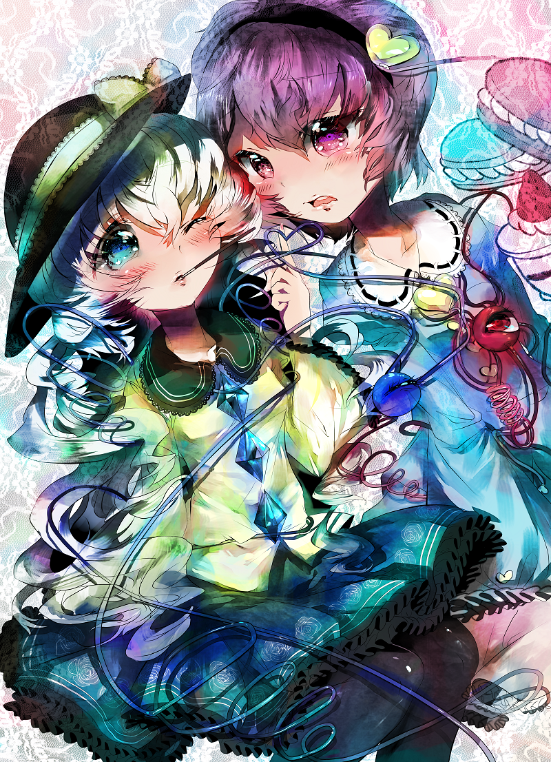 komeiji koishi and komeiji satori (touhou) drawn by hoshika_ranoe