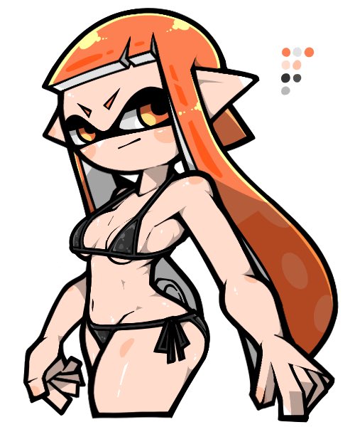 inkling player character, inkling girl, and kaori (splatoon) drawn by name_omoitukan2
