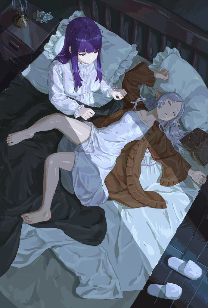 frieren and fern (sousou no frieren) drawn by cavehuuu