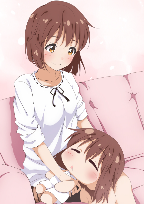 hagiwara yukiho and yukipo (idolmaster and 1 more) drawn by hitotsuki_nanoka