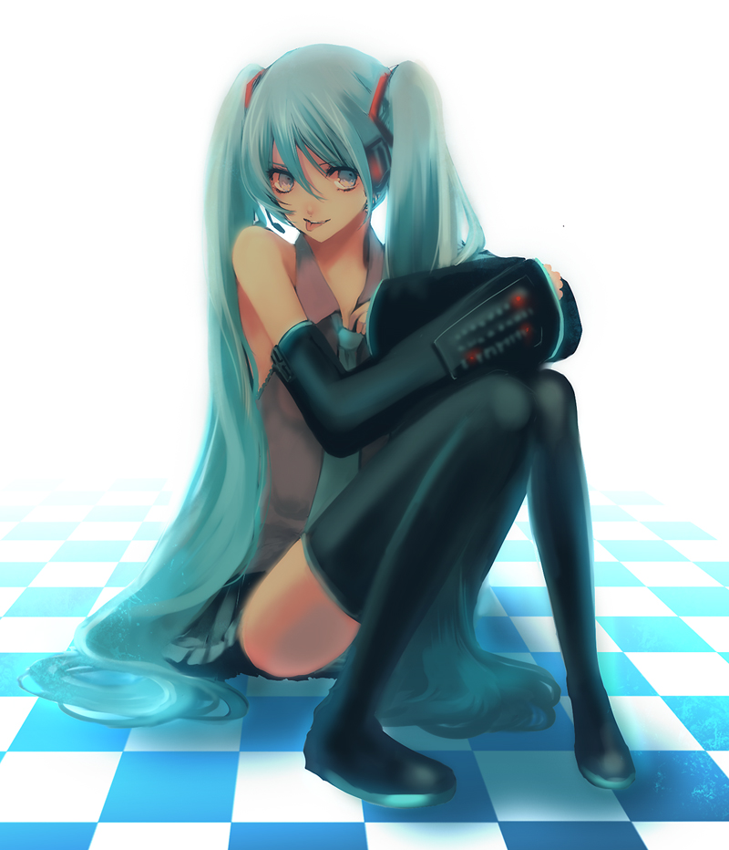 hatsune miku (vocaloid) drawn by uno_(colorbox)