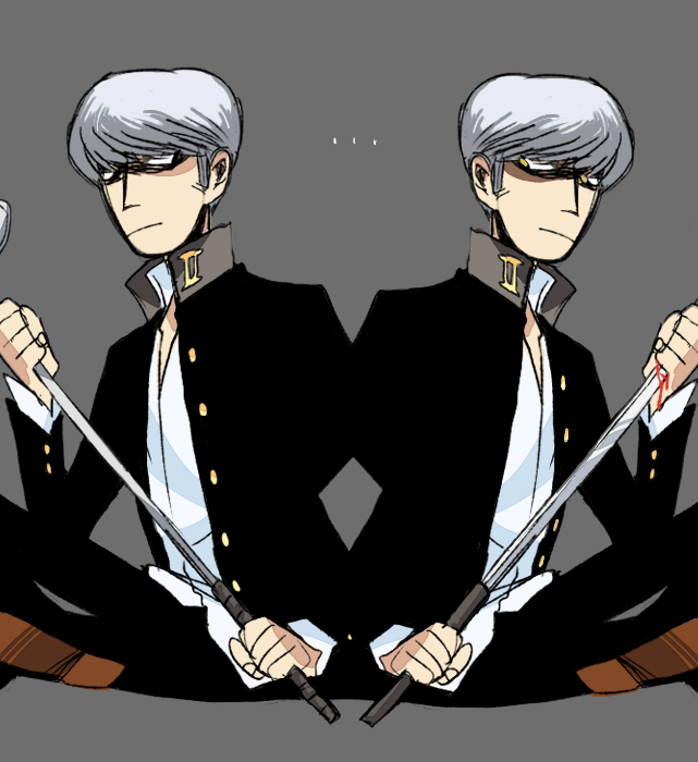 narukami yu and shadow yu (persona and 1 more) drawn by brogeoisie