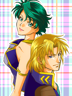 aya kobayashi and raidese f branstein (super robot wars and 1 more)