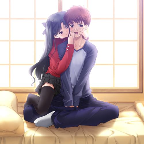 tohsaka rin and emiya shirou (fate and 1 more)