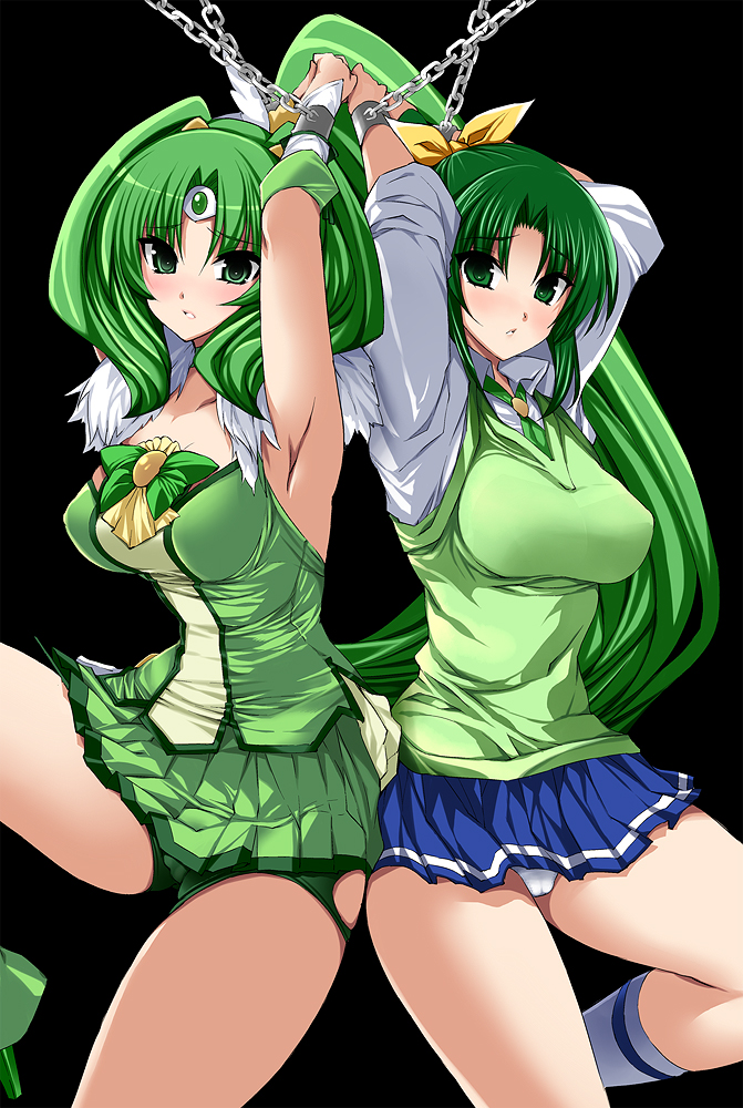 midorikawa nao and cure march (precure and 1 more) drawn by shinano_yura