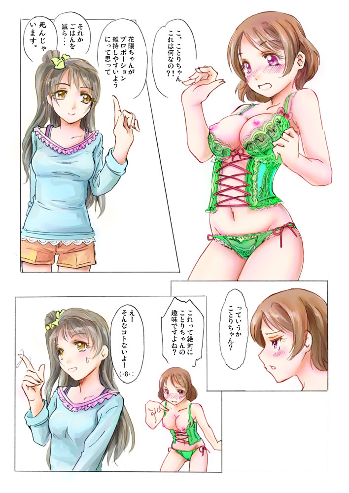 minami kotori and koizumi hanayo (love live! and 1 more) drawn by jason_(kaiten_kussaku_kikou)