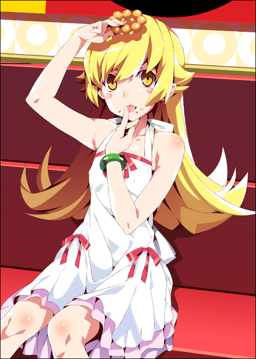 oshino shinobu (monogatari and 1 more) drawn by mizuki_makoto