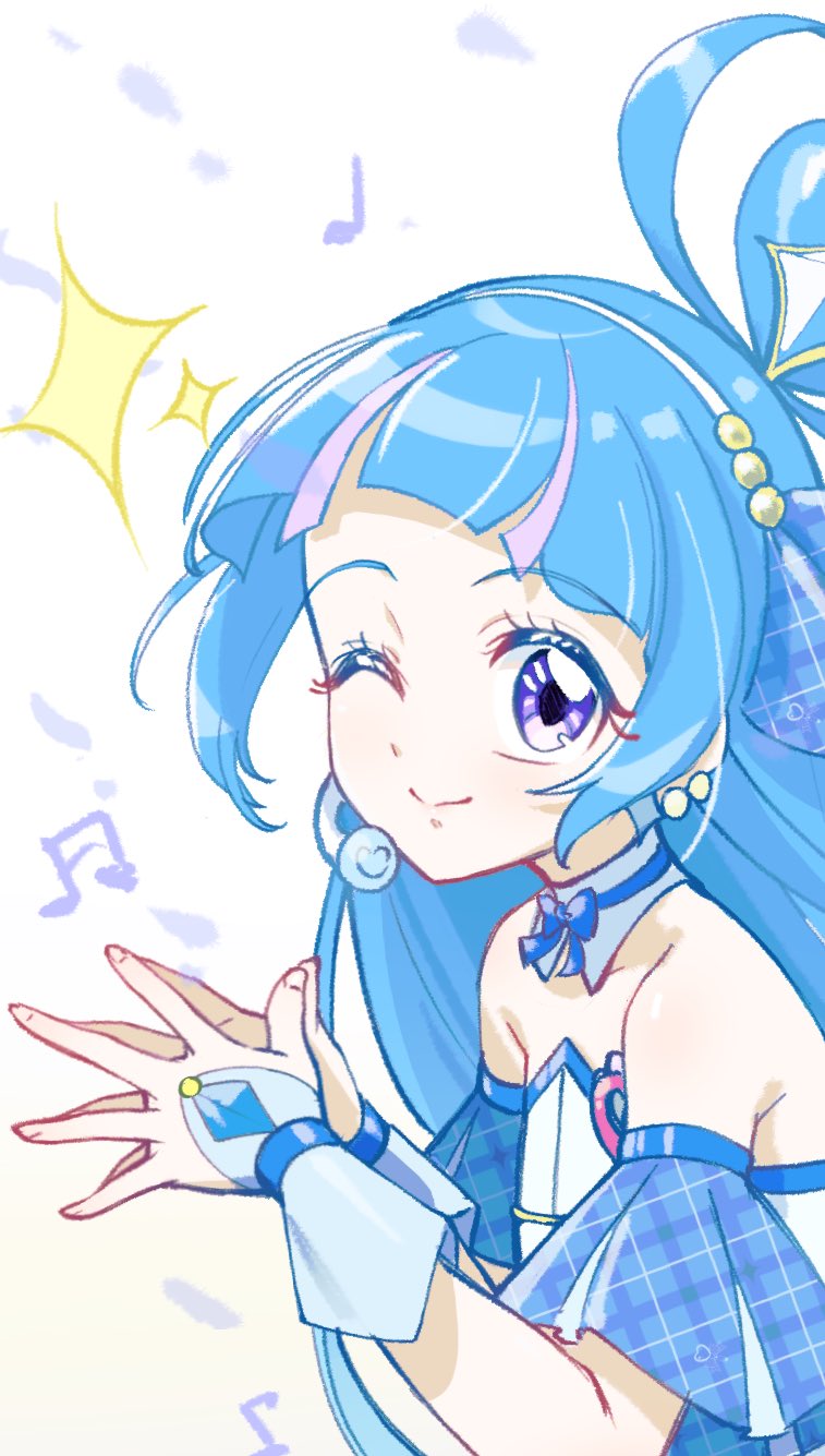 aokaze nana and cure wink (precure and 1 more) drawn by rice_rabbit22
