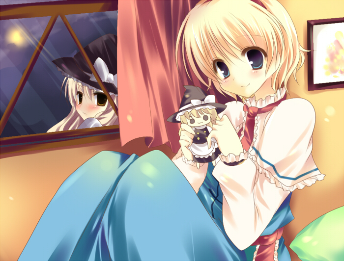 kirisame marisa and alice margatroid (touhou) drawn by kinoko_(hkn)