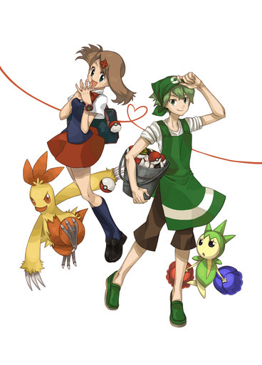 may, lass, roselia, drew, combusken, and 1 more (pokemon and 2 more) drawn by sasairebun