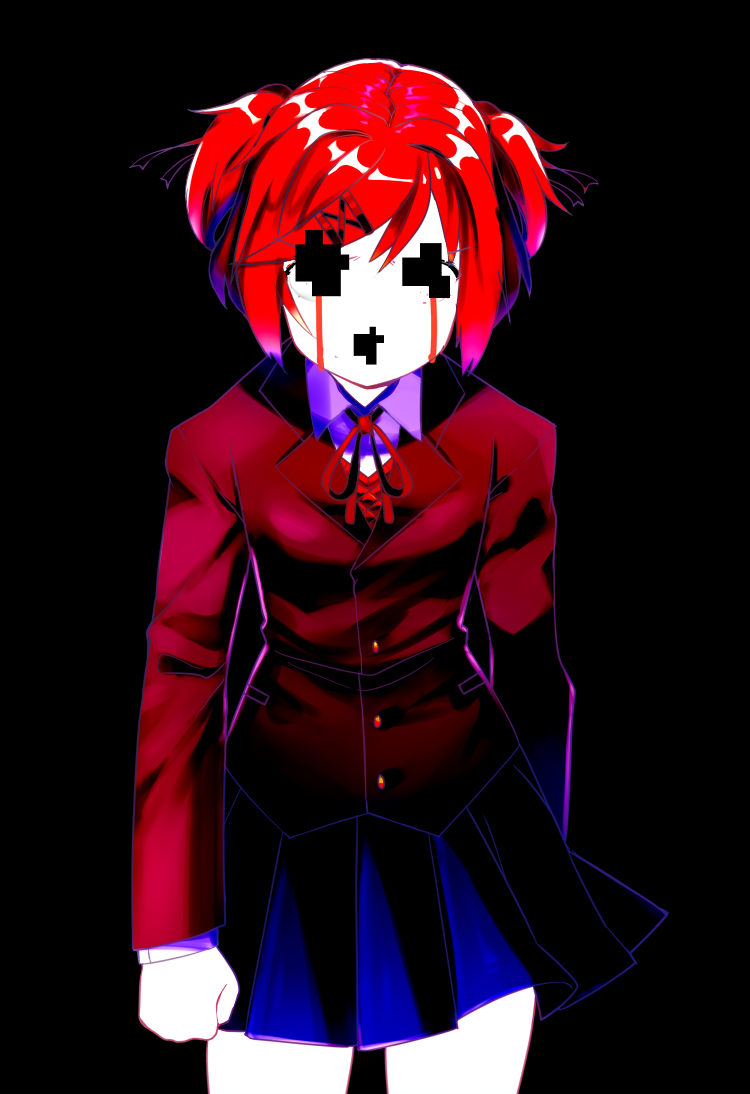 natsuki (doki doki literature club) drawn by numbers_(pigpenandpaper)