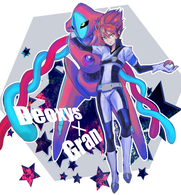 kiyama hiroto and deoxys (pokemon and 2 more) drawn by 203mtk