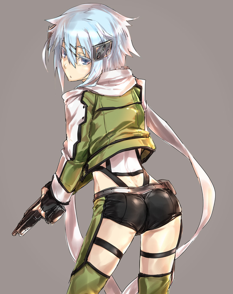 sinon (sword art online) drawn by makie_fujiyuki
