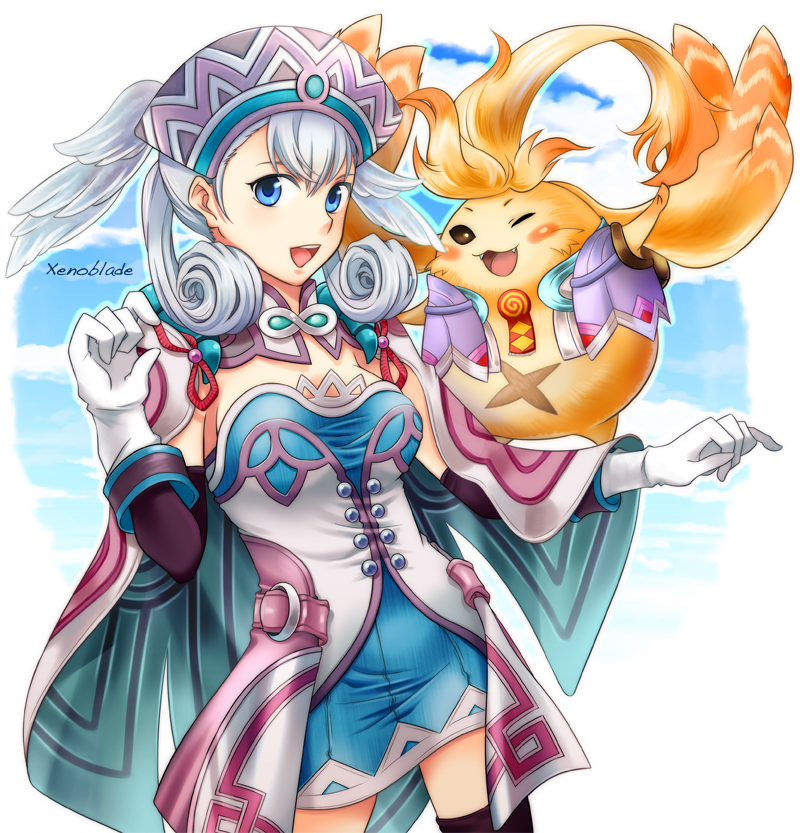 melia antiqua and riki (xenoblade chronicles and 1 more) drawn by micha_(chaho)
