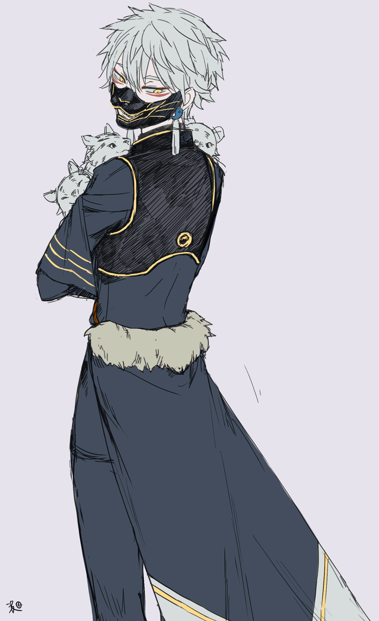 gokotai's tigers and nakigitsune (touken ranbu) drawn by kumita_(sumica)