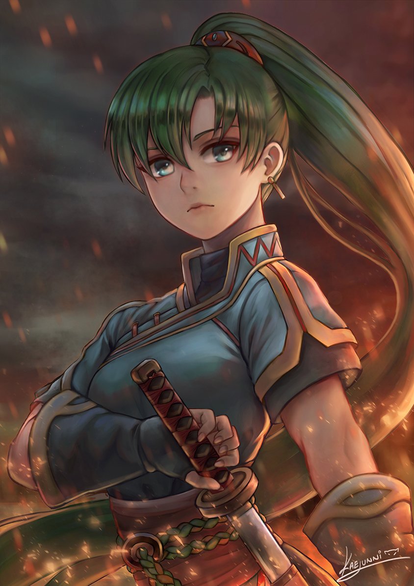 lyn (fire emblem and 2 more) drawn by kaejunni