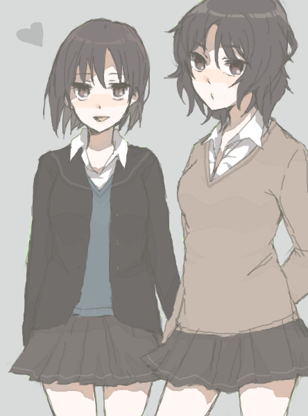 nanasaki ai and tanamachi kaoru (amagami) drawn by hanad