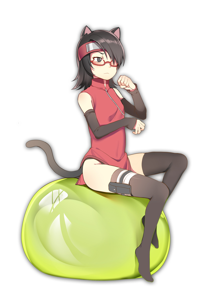 uchiha sarada (naruto and 1 more) drawn by greetload