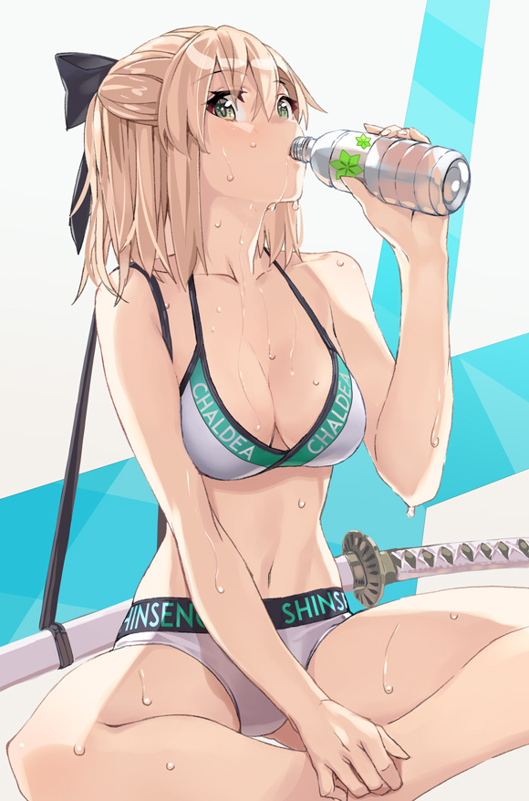 okita souji (fate and 1 more) drawn by yahako