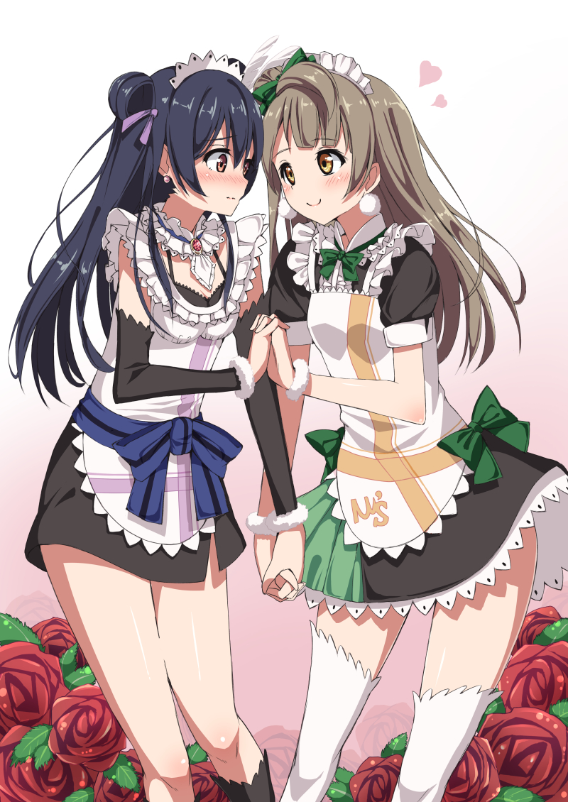 sonoda umi and minami kotori (love live! and 1 more) drawn by fupe_(sealno108)