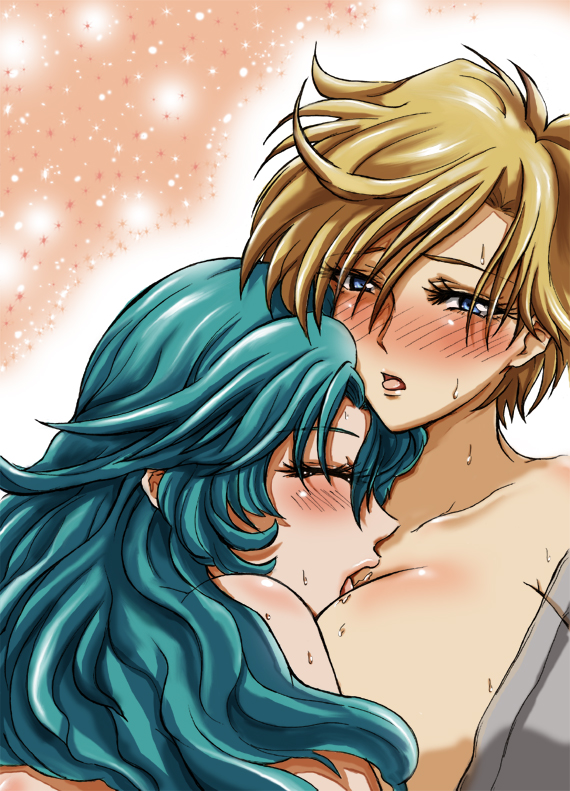 ten'ou haruka and kaiou michiru (bishoujo senshi sailor moon) drawn by 0808