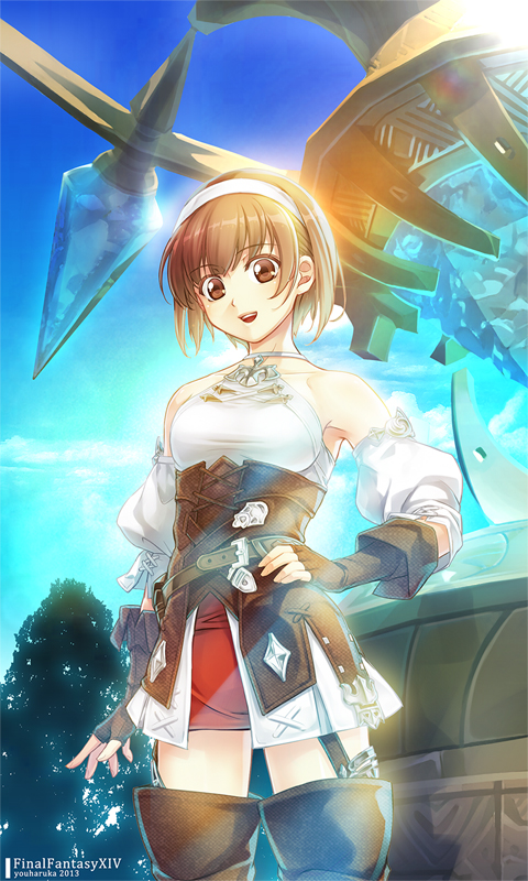warrior of light (final fantasy and 1 more) drawn by you_haruka