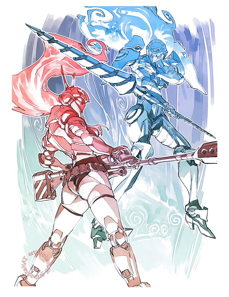 tengen toppa yoko w tank and tengen toppa solvernia (tengen toppa gurren lagann and 1 more) drawn by yoshinari_you