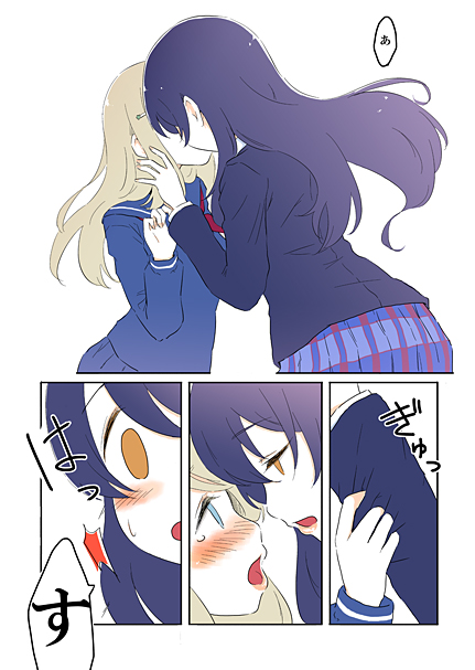 sonoda umi and ayase alisa (love live! and 1 more) drawn by ast