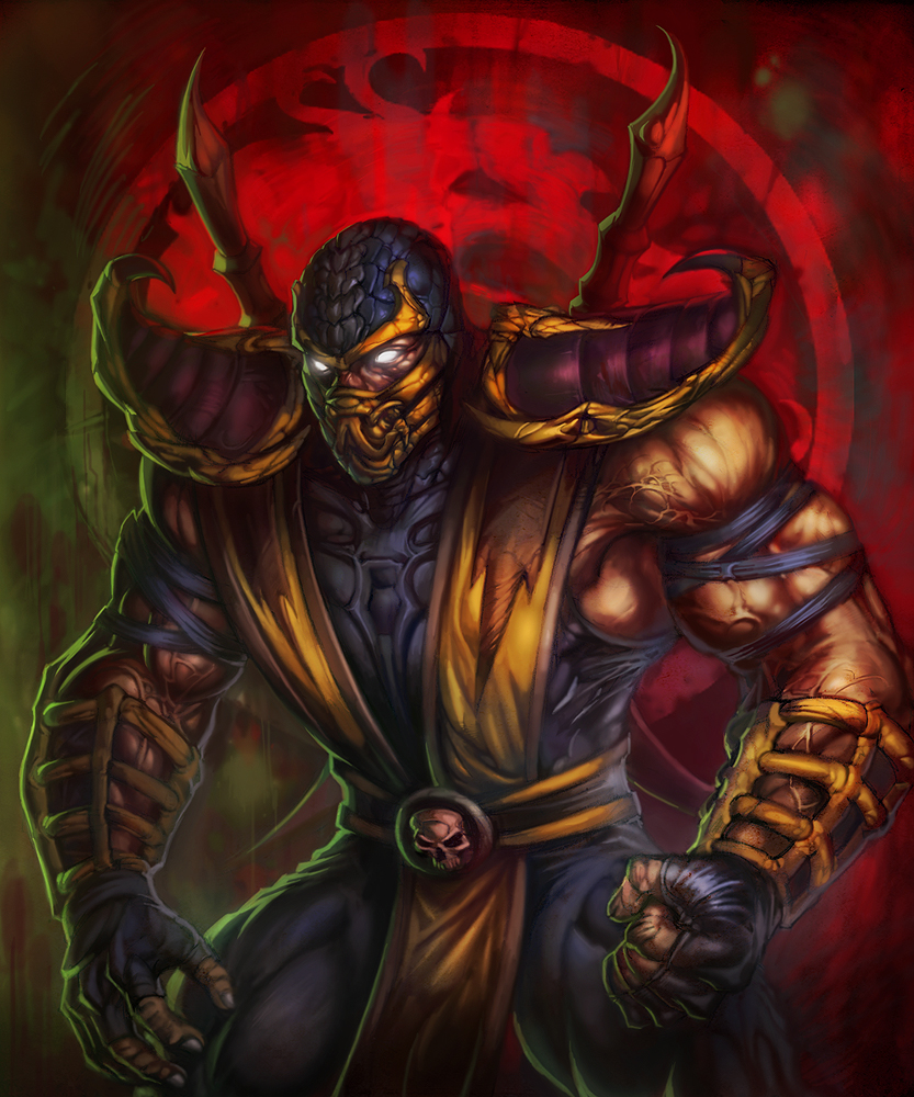 scorpion and hanzo hasashi (mortal kombat and 1 more) drawn by heewon_lee