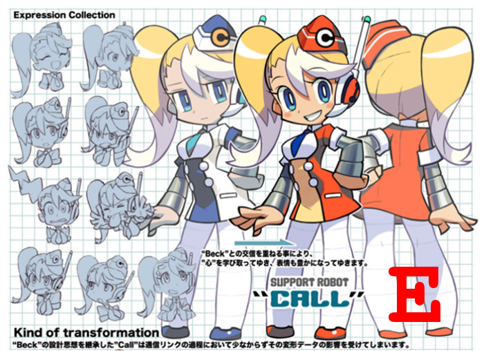 call and call e (mighty no. 9) drawn by ishikawa_hideki