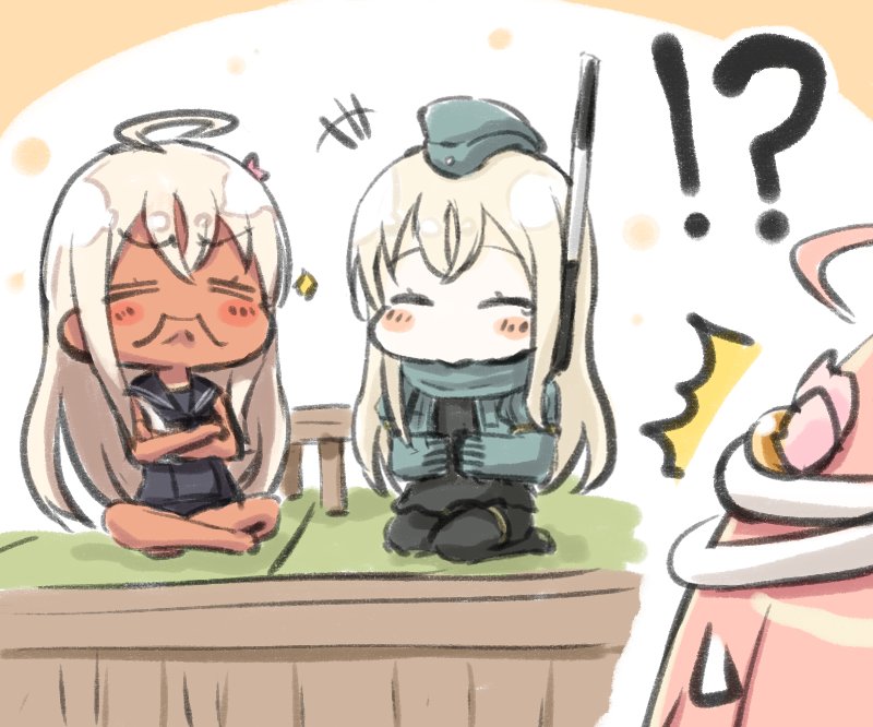 ro-500, i-58, and u-511 (kantai collection) drawn by engiyoshi