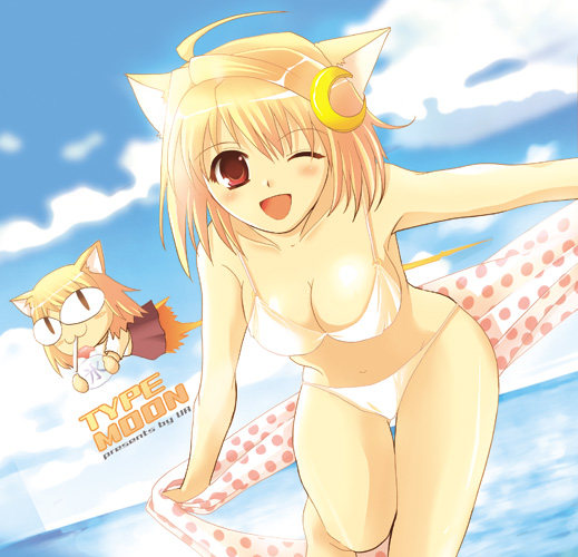 arcueid brunestud, neco-arc, and phantas-moon (tsukihime and 1 more) drawn by teramoto_kaoru