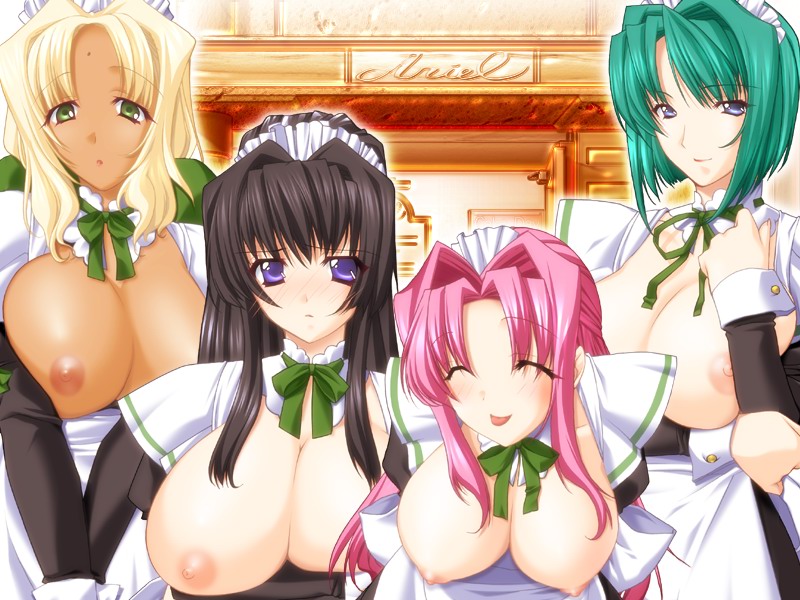 takeuchi narumi, takahara mitsuki, nitta cocoa, and uesugi yayoi (pururun cafe) drawn by sumeragi_kohaku