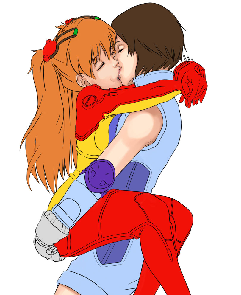 souryuu asuka langley and kazama asuka (neon genesis evangelion and 3 more) drawn by drawfag