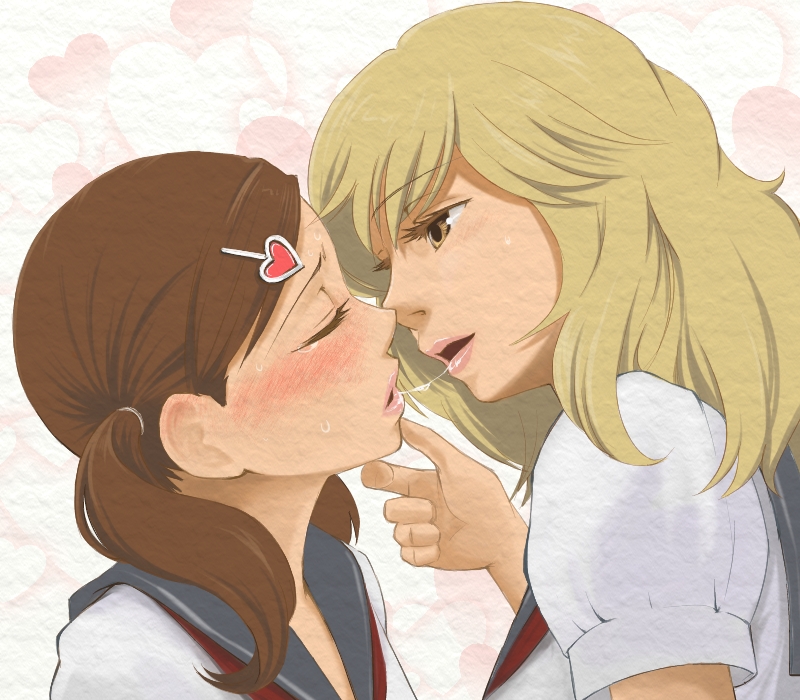 sugiyama satoko and sekine tamami (girl friends) drawn by censored_(artist)