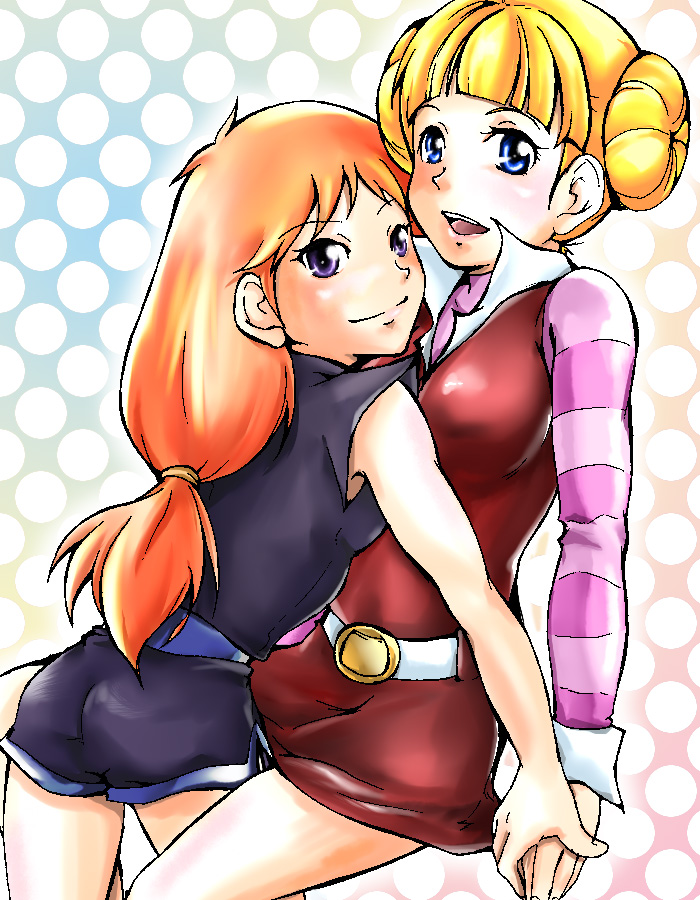 sunahara ikue and shinobu (muteki robo trider g7 and 1 more) drawn by namako_nowata