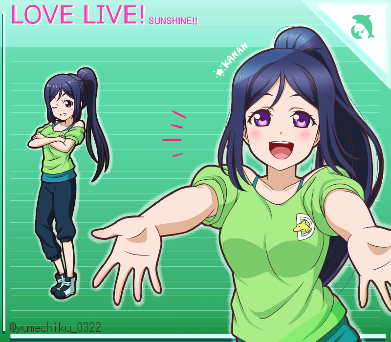 matsuura kanan (love live! and 1 more) drawn by yumechiku