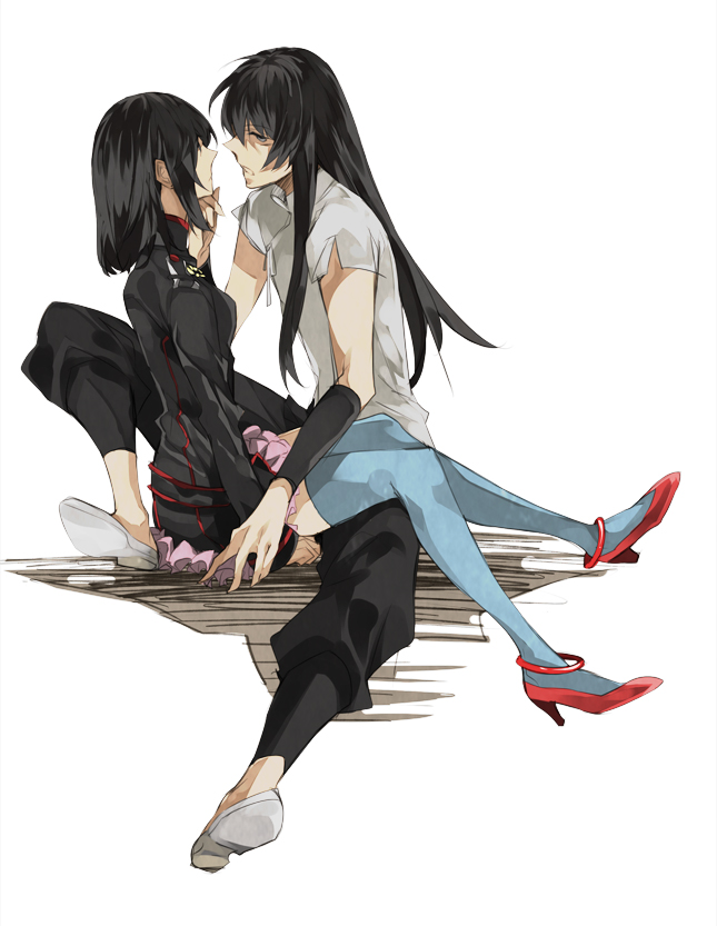 lenalee lee and kanda yuu (d.gray-man) drawn by yone_(kaguudou)