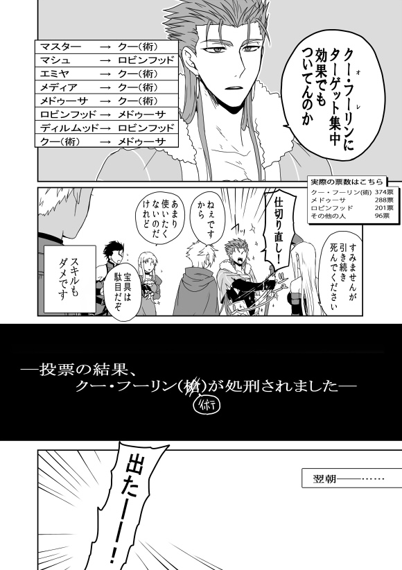 archer, medusa, diarmuid ua duibhne, medea, cu chulainn, and 1 more (fate and 1 more) drawn by ooka_(rkyu)